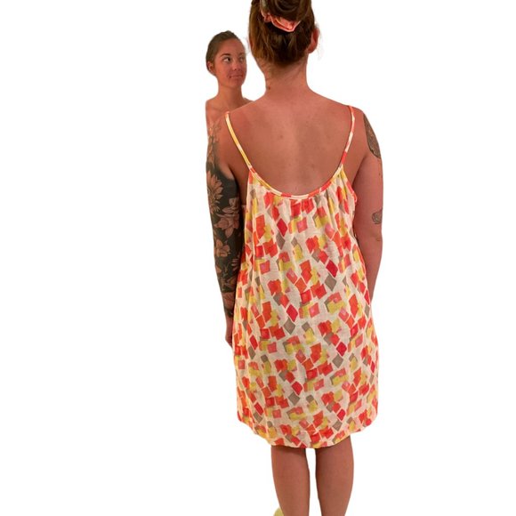 Old Navy Charming Little Orange and Yellowy Slip Dress w/ a Swing   Size… - Picture 3 of 4